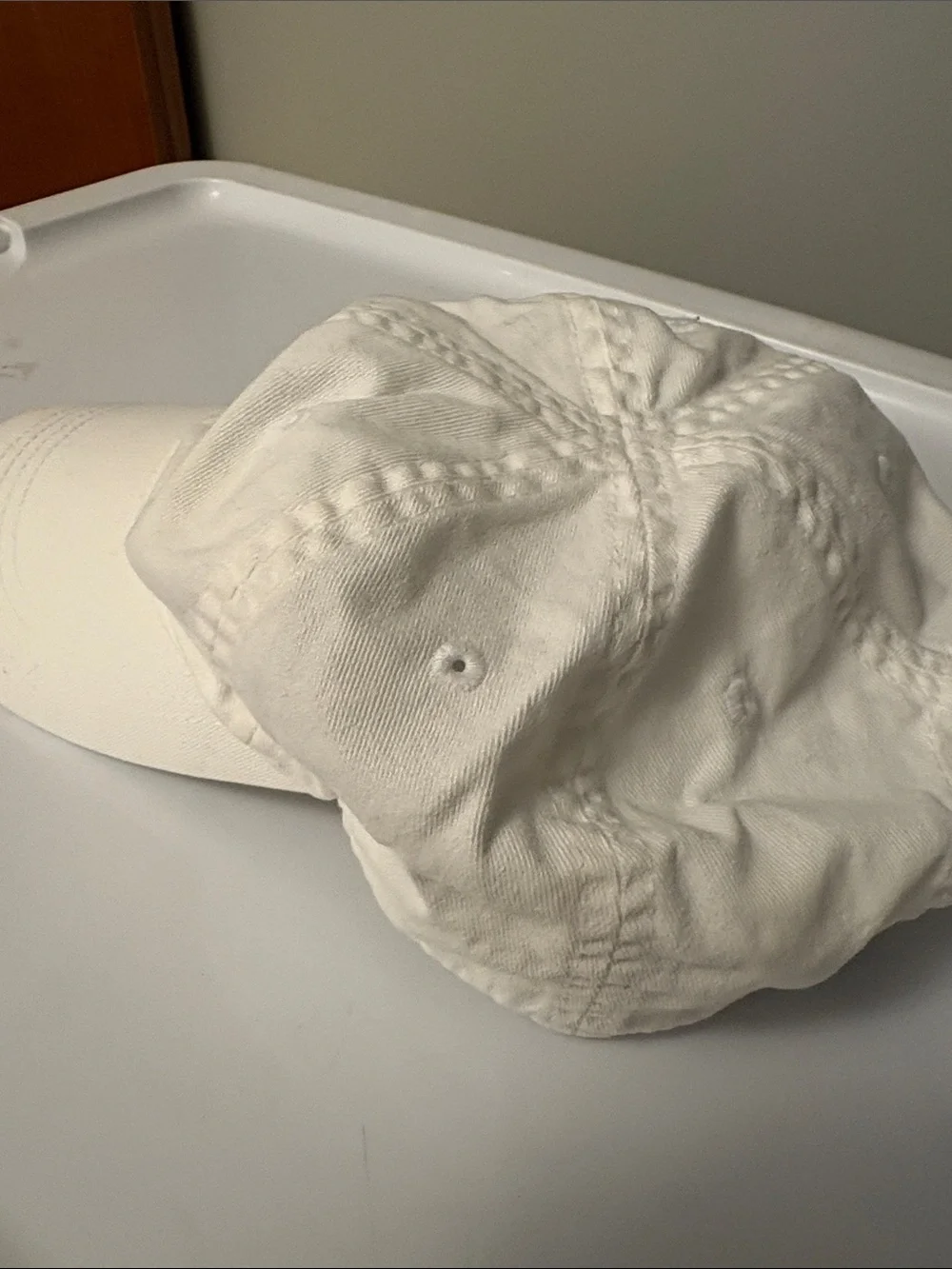 Nike White Baseball Cap with Pink Swoosh